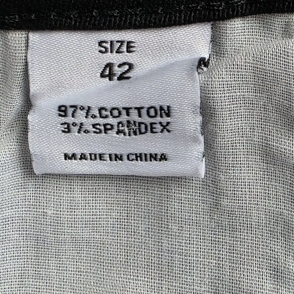 Start Men's Size 42 X 27 Black Straight Leg Work Pants